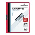 Duraclip Report Cover, 30 Sh, Ltr, Red, PK25 220303