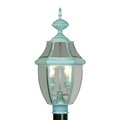 Livex Lighting Monterey 2 Light Verdigris Outdoor Post Top Lantern 2254-06