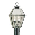 Livex Lighting Westover 2 Light Black Outdoor Post Top Lantern 2284-04