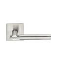 Omnia Stainless Lever Square Rose Pass 2-3/4" BS T 1-3/8" Door Satin SS 25 25S/00A.PA32D