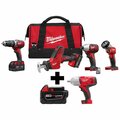 Milwaukee Tool M18 4-Tool, M18 Battery Pack, M18 Impact 2695-24, 48-11-1850, 2663-20