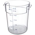 Carlisle Foodservice Round Container, 22 qt., Clr, PK6 1076907