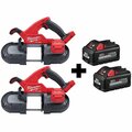 Milwaukee Tool M18 Fuel (2) CP BandSaw, XC6.0 Batry 2829-20, 2829-20, 48-11-1862