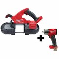 Milwaukee Tool Portable Band Saw, 18V DC, 35 3/8 in Blade Length 2829-20,2962-20