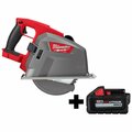 Milwaukee Tool Cordless Circular Saw, 18 V, Blade Dia. 8 in, Includes Battery 2982-20, 48-11-1865