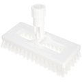 Sparta 3.5 in W Swivel Scrub Brush, White, Polypropylene 3638831EC02