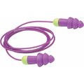 Moldex Rockets Reusable Corded Ear Plugs, Flanged Shape, NRR 27 dB, Carrying Case, Purple, M, 50 Pairs 6405