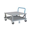 Little Giant Mobile Pallet Stand with Lower Deck, 42"X48", Adj. Height, Handle 2PDSEH426P2FLLR