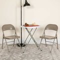 Flash Furniture HERCULES Series Double Braced Gray Metal Folding Chair 2-BD-F002-GY-GG