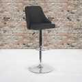 Flash Furniture Trieste Contemporary Adjustable Height Barstool in Black Fabric 2-DS-8121A-BLK-F-GG