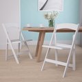 Flash Furniture White Resin Folding Chair 2-LE-L-1-WHITE-GG