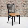 Flash Furniture Black Vert Chair-Nat Seat 2-XU-DG-6Q2B-VRT-NATW-GG