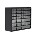 Akro-Mils Storage Cabinet, 44 Drawer, Plastic 10144REDBLK