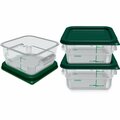 Carlisle Foodservice Food Containers w/Lids, 2 qt, Clear, PK3 11950-307