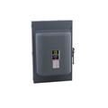 Square D Safety switch, double throw, non fusible, 200A, 600V, 3 pole, 15hp, neutral factory installed, NEMA 1 82344N