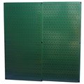 Wall Control Industrial Pegboard, Green Metal Peg Boards, PK2 35-IP-3232-GN