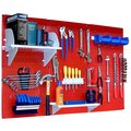 Wall Control Standard Industrial Pegboard Kit, Red/White 35-IWRK-400-RW