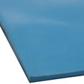 Rubber-Cal Silicone Sheet - 60A Durometer - No Backing - 0.125" Thick x 24" Width x 24" Length - Blue 36-006U-125