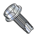 Zoro Select Thread Cutting Screw, #8-32 x 1 in, Zinc Plated Steel Hex Head Hex Drive, 5000 PK 08163W