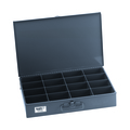 Klein Tools Extra-Large Compartment Storage Box with 16 compartments, Steel, 3" H x 18 in W 54445