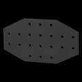 80/20 Blk 10S 20 Hole Cross Joining Plate 4" 4023-BLACK