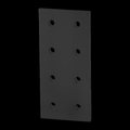 80/20 Black 40 S 8 Hole Joining Plate 40-4365-BLACK