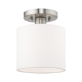 Livex Lighting Clark 1 Light Brushed Nickel Ceiling Mou 41094-91