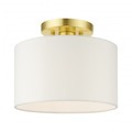 Livex Lighting Satin Brass Semi Flush, 1 Light 41095-12