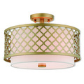 Livex Lighting Arabesque 3 Light Soft Gold Ceiling Mount 41108-33