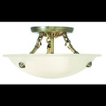 Livex Lighting Oasis 3 Light Antique Brass Ceiling Mount 4272-01