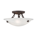 Livex Lighting Oasis 3 Light Bronze Ceiling Mount 4272-07