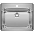 Blanco 22" W x 25" L x 12" H, Drop-in, Stainless Steel, Essential Laundry Sink, 1 Hole 441078