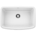 Blanco Valea Silgranit 27" Single Bowl Undermount Kitchen Sink - White 442551