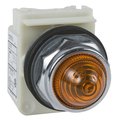 Schneider Electric Pilot light, Harmony 9001K, metal, polycarbonate, domed, amber, 30mm, 220-240V 9001KP7A9