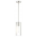 Livex Lighting Brushed Nickel Pendant, 1 Light 45951-91