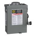 Square D Safety switch, general duty, non fusible, 30A, 2 pole, 3hp, 240VAC, NEMA 3R, bolt on provision DU221RBUP
