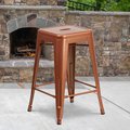 Flash Furniture 4PK 24" High Backless Copper Counter Height Stool 4-ET-BT3503-24-POC-GG