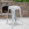 Flash Furniture 4Pack 24" High Backless White Counter Height Stool 4-ET-BT3503-24-WH-GG