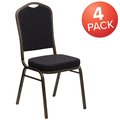 Flash Furniture Black Fabric Banquet Chair 4-FD-C01-GOLDVEIN-S0806-GG