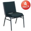 Flash Furniture HERCULES Series Heavy Duty Green Patterned Fabric Stack Chair 4-XU-60153-GN-GG