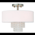 Livex Lighting Carlisle 2 Light Brushed Nickel Ceiling 51026-91