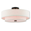 Livex Lighting Claremont 4 Light English Bronze Ceiling Mount 51085-92