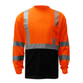 Gss Safety Class 3 Long Sleeve T-Shirt w/Black 5114-TALL LG