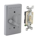 Bell Outdoor Electrical Box Cover, Outlet Box, 1 Gang, Rectangular, Aluminum, Toggle Switch 5128-0