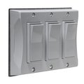 Bell Outdoor Weatherproof Decorator Switch Cover, 3-Gang, 3 Gang, Decorator Switch 5129-0