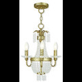 Livex Lighting Valentina 3 Light Hand Applied Winter Gold Convertible 51843-28