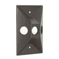 Bell Outdoor Electrical Box Cover, 1-Gang, 1 Gang, Die-Cast Aluminum, Lampholder and Cluster 5189-2