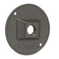 Bell Outdoor Electrical Box Cover, Round, Round, Die-Cast Aluminum, Lampholder and Cluster 5193-2