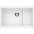 Blanco Precis Cascade Silgranit Super Single Undermount Kitchen Sink - White 519453