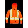 Viking Safety Fleece Hoodie, Orange, S 6420JO-S